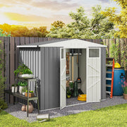 8 x 4 ft Garden Storage Shed, Outdoor Metal Shed Refurbished
