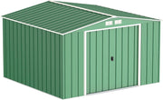 Duramax ECO 10 x 10 Hot-Dipped Galvanized Metal Garden Shed - Green with