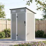 6x4ft 5x3ft 3x2ft Garden Storage Bike Tool Shed Sloped Roof Outdoor Garbage Bin