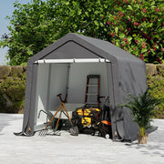 8x8FT Portable Bike Shelter Waterproof Steel Frame Outdoor Garden Storage Shed