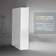 LED Bathroom Mirror Cabinet with Shaver Socket Demister Sensor Lights 70x50cm