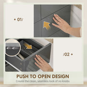 Tall Kitchen Storage Cupboard Cabinet Pantry Grey Freestanding Unit high gloss