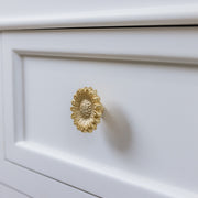 Gold Sunflower Drawer Knob door handle pull flower gold home decor