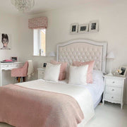 Pair white bedside tables chests vintage French shabby chic bedroom furniture