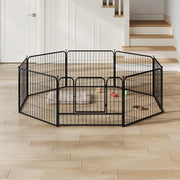 8 Panel 80x60cm Dog Playpen Metal Pet Puppy Pen Heavy Duty Indoor Outdoor Fences