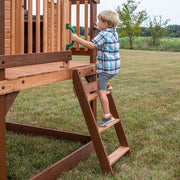 Backyard Discovery Echo Heights Wooden Playhouse Slide Clubhouse Kids 3-10 Yrs
