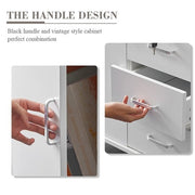White Office Filing Cabinet Mobile Printer Stand File Storage Drawers Wheels