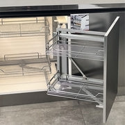 PullOut Kitchen Magic Corner Baskets Cupboard Larder Storage Shelf Rack Close UK