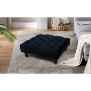 Large Square Footstool Coffee Table Upholstery Fabric Footstools Matching Button