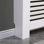 Kensington Radiator Cover Modern Traditional Horizontal Slat Cabinet MDF White
