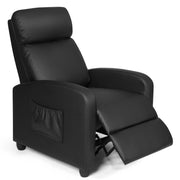 Modern Upholstered Recliner Armchair Sofa Lounge Chair Adjustable Backrest Home