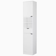 Slimline Freestanding Bathroom Tallboy – White Tall Storage Cabinet