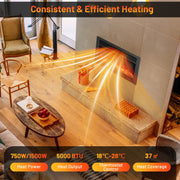 36-Inch Electric Fireplace with Adjustable Flame Colors-Black