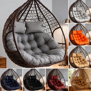 Egg Chair Cushion Double Head Rest Pillow Outdoor Garden Filled Water Resistant