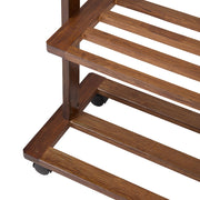 Heavy Duty Wooden Hanging Clothes Garment Rail Corner Open Wardrobe Storage Rack