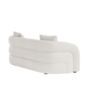 Cream Boucle Modern Curved 3 Seater Sofa - Zuri ZRI012