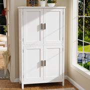 Kitchen Pantry Cupboard Freestanding Tall Storage Cabinet With 4 Door &4 Uhefzhs
