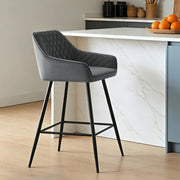 1/2/4X Breakfast Bar Stools Velvet Padded Bar Chairs Seat Kitchen Pub Stool UK