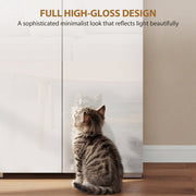 180cm Tall Kitchen Cupboard, Pantry Storage Cabinet, High Gloss White
