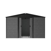 10x6ft Metal Garden Shed with Base, Large Outdoor Storage Tool Shed,Gable Roof