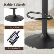 Bar Stools Set of 2 Adjustable Swivel Velvet Brown Modern Kitchen Dining