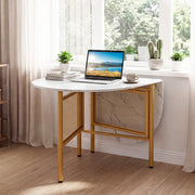 150 CM Modern Folding Writing Dining Table for 6-8 People - White