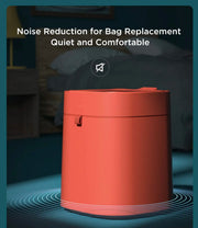 TOWNEW T Air X Orange Self Sealing Trash Can 3.5 Gallon Automatic Garbage Can with Motion Sensor and Handle
