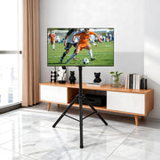 Heavy Duty Floor Tripod TV Stand, Height Adjustable TV Mount for 26‑55