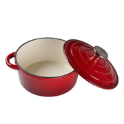26cm Cast Iron Casserole Dish Pot w/Lid Dutch Oven 5L Enameled Stew Pot Stockpot