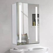 LED Bathroom Mirror Cabinet with Shaver Socket Demister Sensor Lights 3 Size