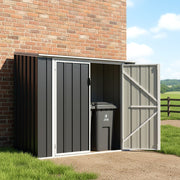 Anthracite Metal Garden Shed Outdoor Tools Storage Sheds Small House Bin Sheds