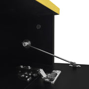 Coffee Table with LED Light, High-Gloss Black Tea Table Living Room Furniture
