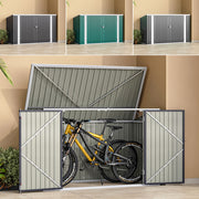 Lockable Metal Garden Patio Bin Store Bicycle Bike Tools Sheds Storage Container