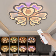 Modern LED Ceiling Light RGB Heart Design Chandelier Lamp with Remote Control UK