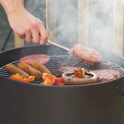 3 In 1 Charcoal Smoker BBQ Grill Patio Garden Camping Roaster with Thermometer