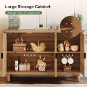 Farmhouse Solid Wood Sideboard Buffet Cabinet with 3 Doors & Storage for Kitchen