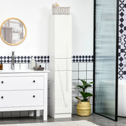 High Gloss Slimline Bathroom Tallboy Free Standing Cabinet Tall Storage Cupboard