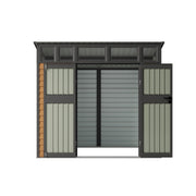 8 x 7ft Metal Garden Shed Waterproof Outdoor Bike Tool Storage Shed Double Doors