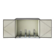 Outdoor Garden Storage Shed Bike Metal Pent Tool Shed House Bin Park 2-4 Bicycle