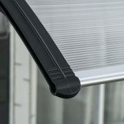Door Canopy Outdoor Awning Rain Shelter for Window Porch 303x96 Clear