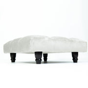 Large Square Footstool Coffee Table Upholstery Fabric Footstools Matching Button