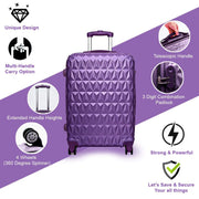 Hard Shell PC+ABS Cabin Suitcase 4 Wheel Travel Luggage Trolley Lightweight Case
