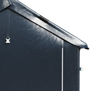 6 x 8 ft Garden Storage Shed Bike Apex Tool House Steel Frame Shelter Log Store