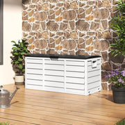 XLARGE Plastic Storage Box Bench Outdoor Garden Cushion Chest Utility Shed Wheel