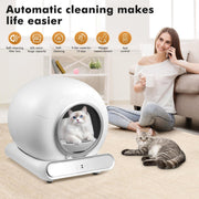 Self Cleaning Automatic Cat Litter Box 65L 2.4G WIFI APP Control with Trash Bag