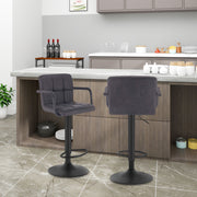 WOLTU 2X Bar Stools Chairs Breakfast Stools Kitchen PU Leather Adjustable Swivel