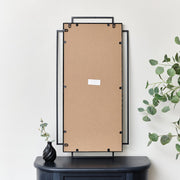 Black Matt Foiled Wall Mirror 94cm x 48cm