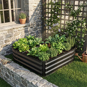 Heart Shaped Galvanized Raised Garden Bed Outdoor for Vegetables Flowers Herbs