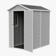 Grey Wood Grain Plastic Garden Shed 6x8 6x6 5x3 Outdoor Tool Bike Storage House