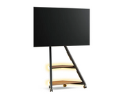 FITUEYES Eiffel FT65 Floor TV Stand F82F2444L Wood Tripod Media Shelves